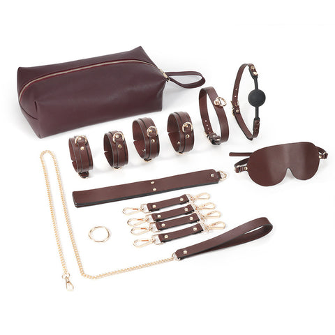 Real leather heart locker bondage kit