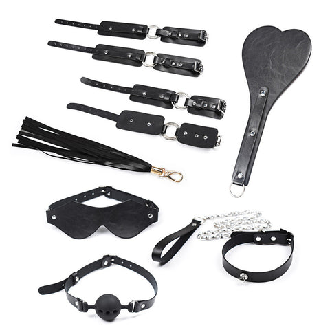 Shoulder bag 8 pcs black bondage kit