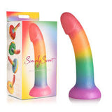 Simply sweet phallic rainbow dildo