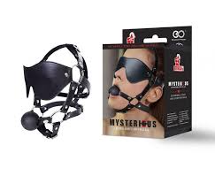 Mysterious eye mask harness with ball gag