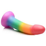 Simply sweet phallic rainbow dildo