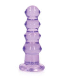 RealRock crystal clear curvy non phallic dildo with suction cup