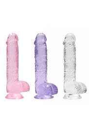 RealRock crystal clear dildo 8"