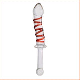 G spot glass dildo with handle