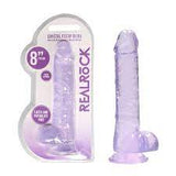 RealRock crystal clear dildo 8"