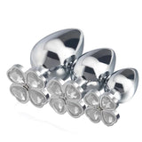 Clover diamond metal butt plug