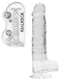 RealRock crystal clear dildo 8"